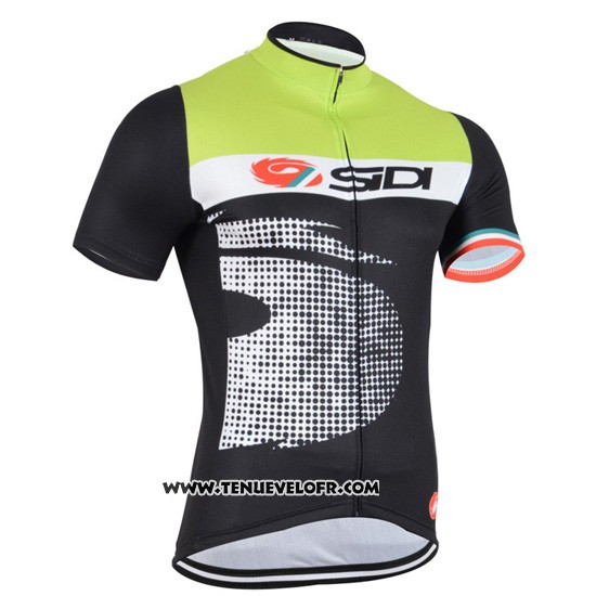 2015 Maillot Ciclismo Castelli SIDI Noir et Vert Manches Courtes et Cuissard